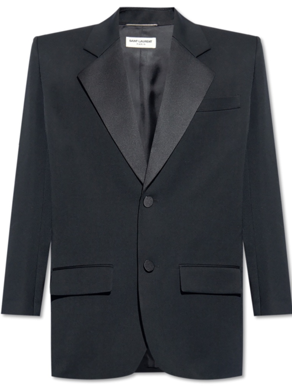 Saint Laurent YSL Runway Oversize Cashmere Wool Tuxedo Blazer Jacket